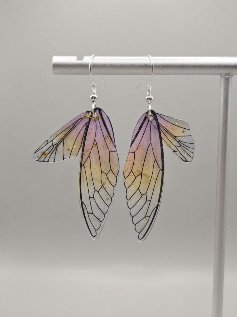 NEW Handmade Acrylic Fairy Wing Earrings (0330)